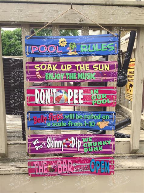 swimming pool signs for outdoor